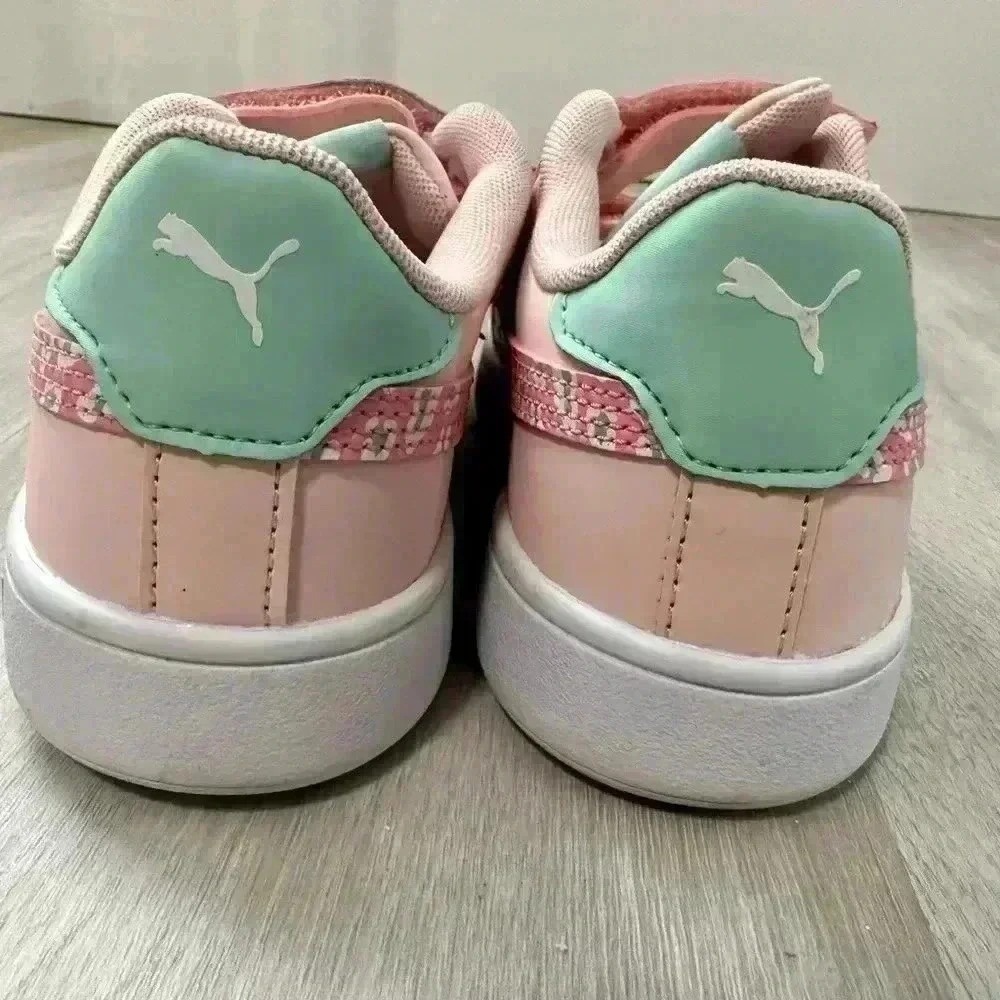 Puma Kids Pink Soft foam Hook and Loop Sneakers Shoes Toddler Size 2C - Picture 6 of 9